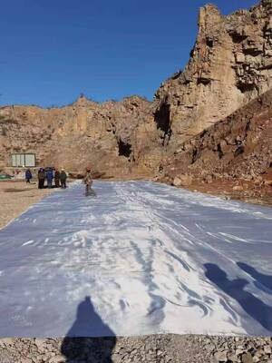 ৫.২ মিটার চওড়া বোনা জিওটেক্সটাইল ফেব্রিক, যা ঢাল শক্তিশালীকরণে ব্যবহৃত হয় এবং এর টেনসাইল শক্তি ৫0KNm থেকে ১২00KNm এবং CBR পাংচার শক্তি ১২KN বা তার বেশি