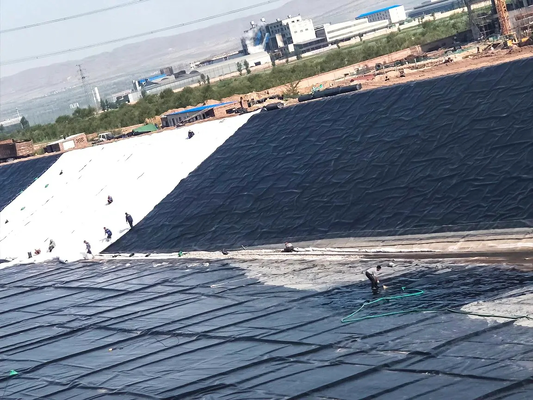 কৃত্রিম লেক নির্মাণের জন্য UV সুরক্ষিত কালো HDPE জিওমেমব্রেন লাইনার